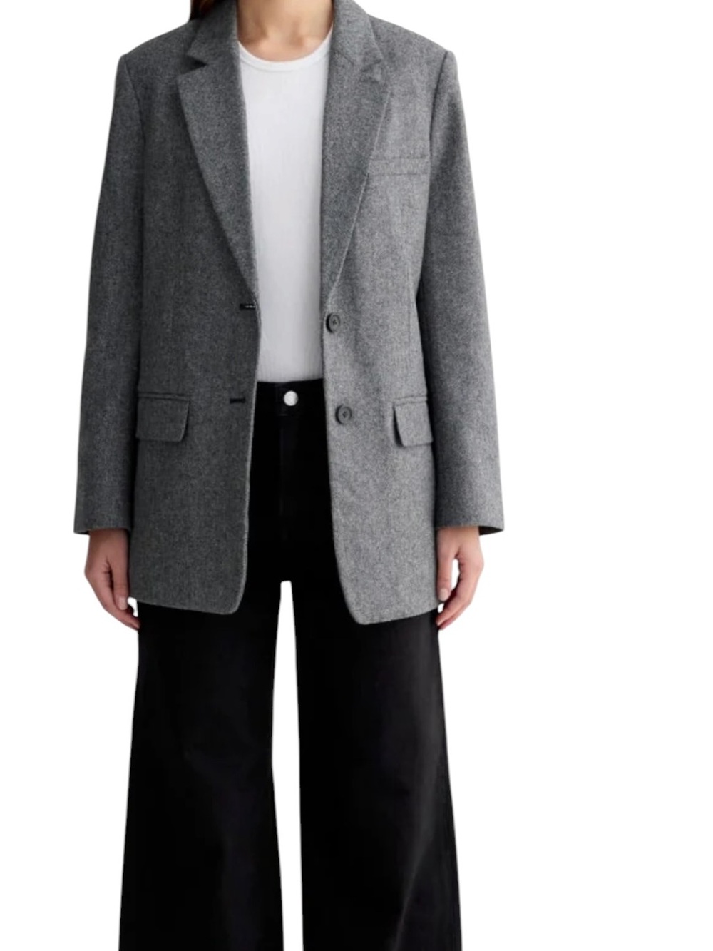 Everlane Oversized Grey Wool blend blazer